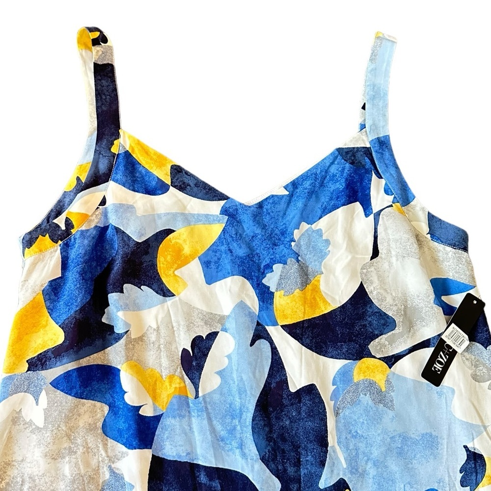 NIC+ZOE pullover blue/yellow/gold/white ruffle hem sundress size Large - NWT! - Picture 9 of 15